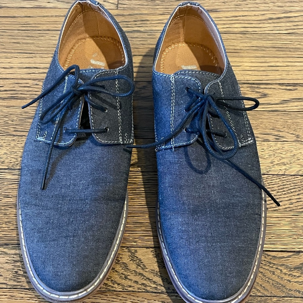 J75 by JUMP Primo Denim Fabric Oxford Dress Shoes Size 8